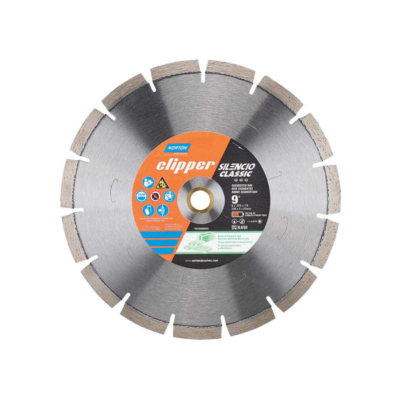 Norton Diamond Blade | Classic 9 X .102 X 7/8 Silent Segment