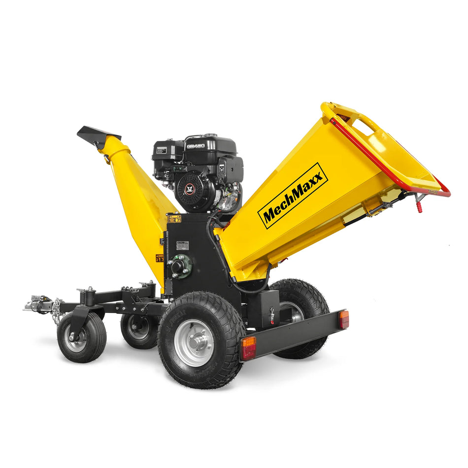 6 inch E-start Zonsen 420cc 13.4hp Gas Powered 4 - Wheel Drum Wood Chipper with Taillight ,  B150